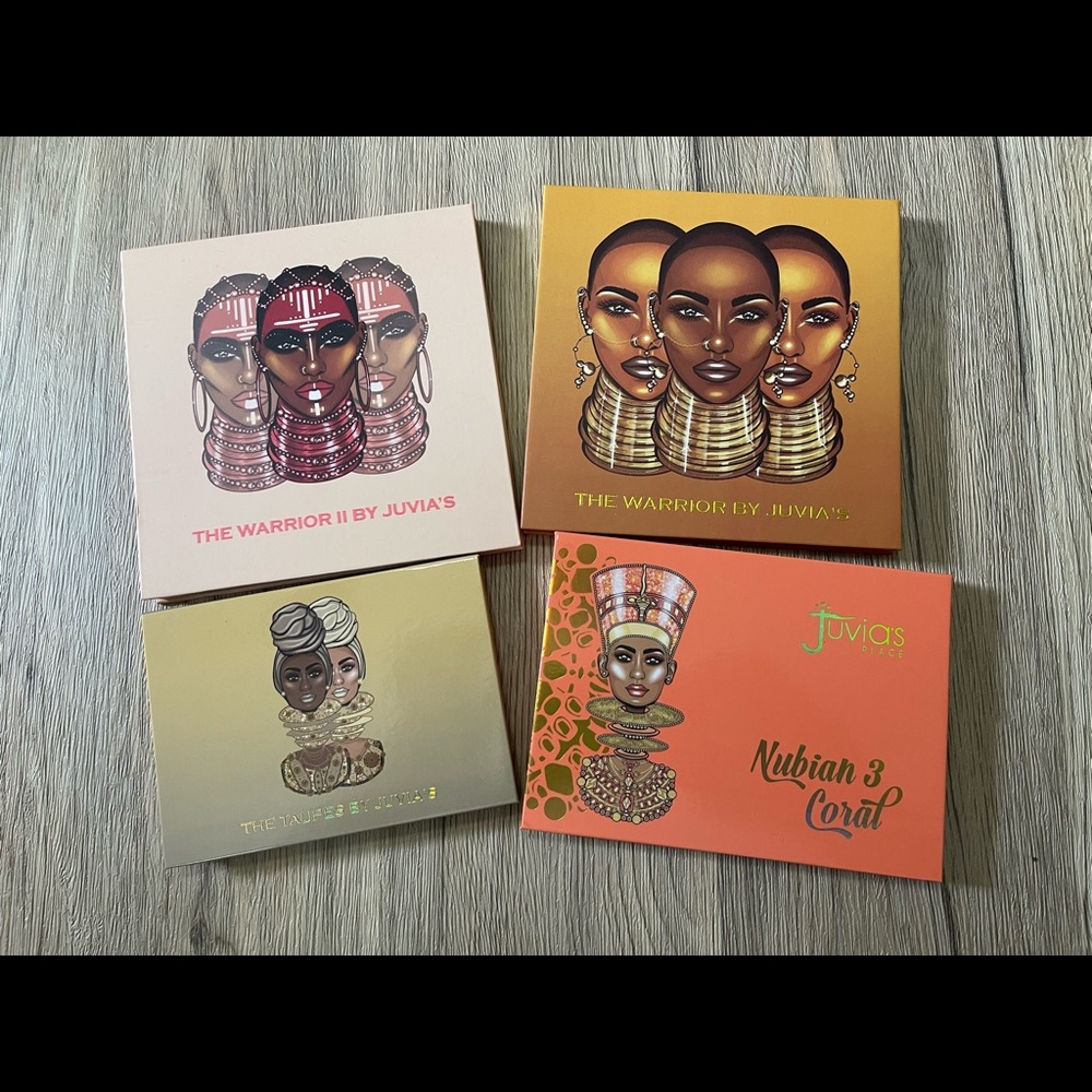 Juvia’s Place Eyeshadow Palettes in Brown, Taupe, & Coral colors Vegan CF